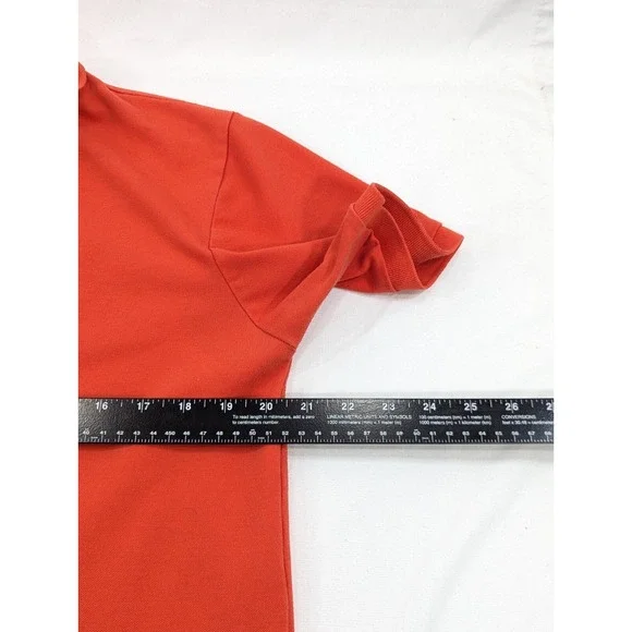 Lacoste Shirt XL Blood‎ Orange Polo 3-Button Short Sleeve Golf Neon Gator - Picture 7 of 8